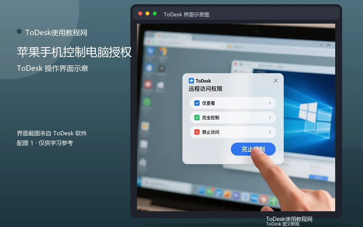 苹果手机控制电脑授权界面示意图（配图1）