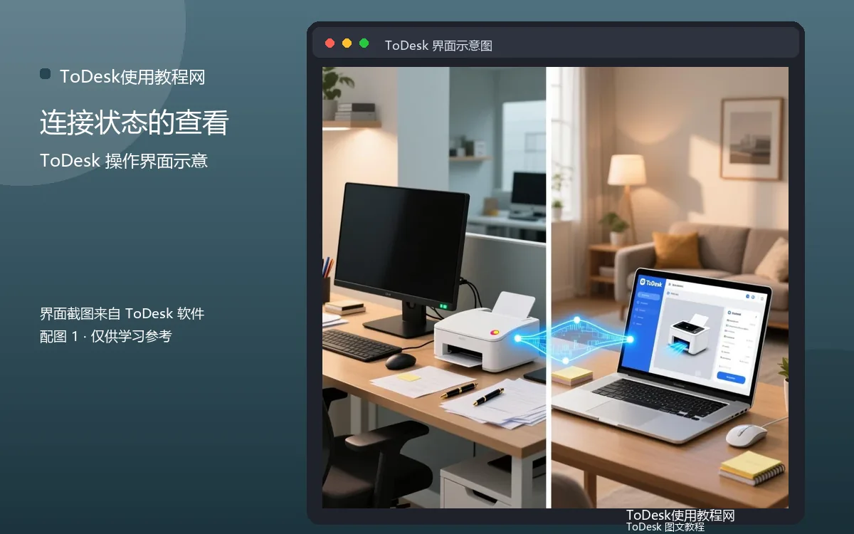 连接状态的查看界面示意图(配图1)