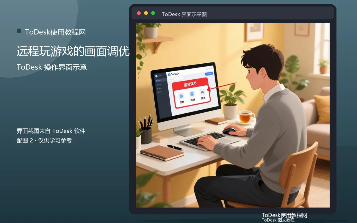 远程玩游戏的画面调优界面示意图（配图2）